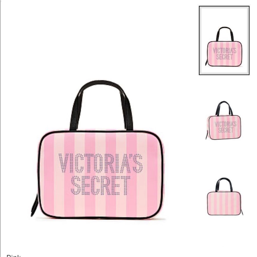 Victoria’s Secret Signature Strips Travel Case - Picture 2 of 3